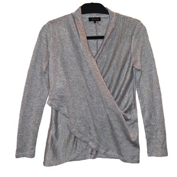 1 State Cross Front Knit Top Metallic - Picture 3 of 13